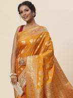 Floral Zari Jaal Handloom Woven Saree