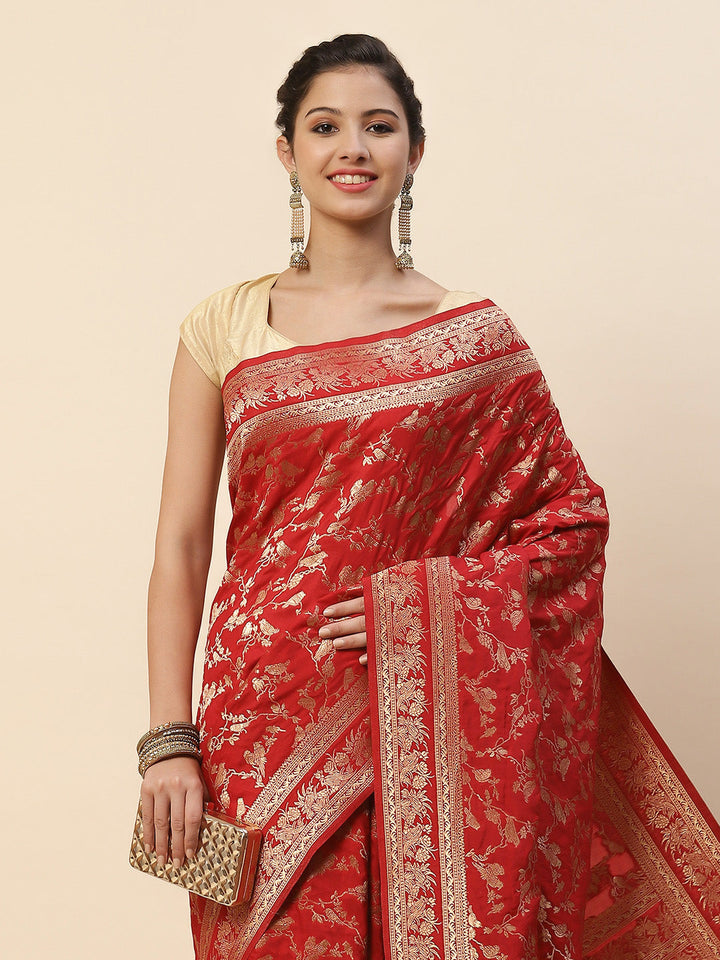 Zari Zaal Art Handloom Woven Saree