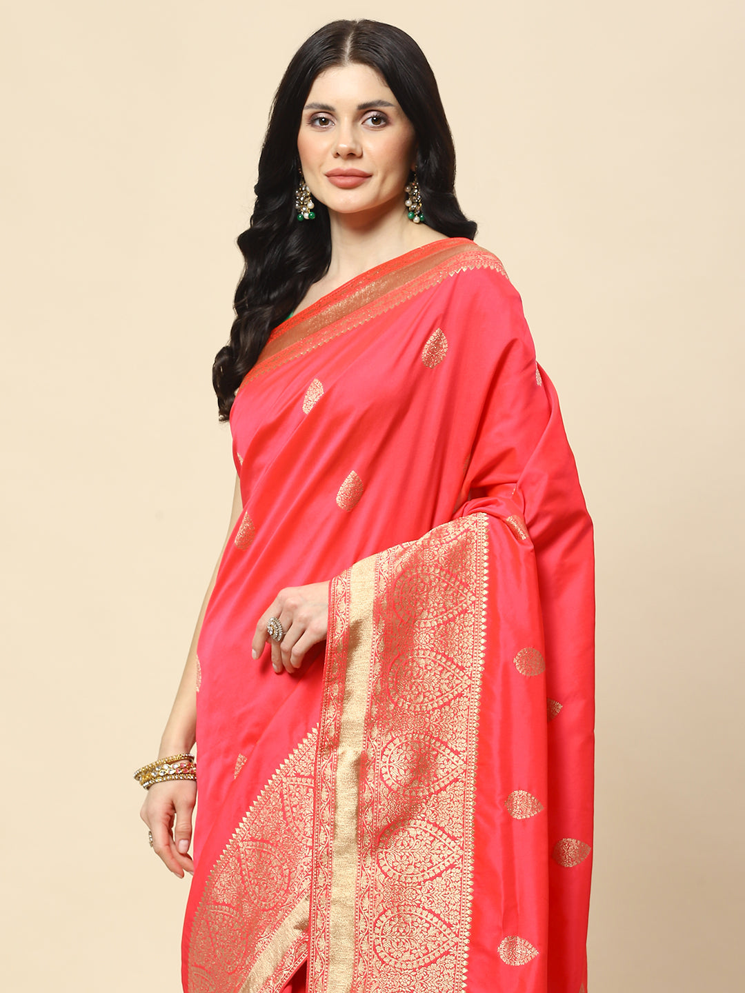 Zari Booti Woven Art Silk Banarsi Saree