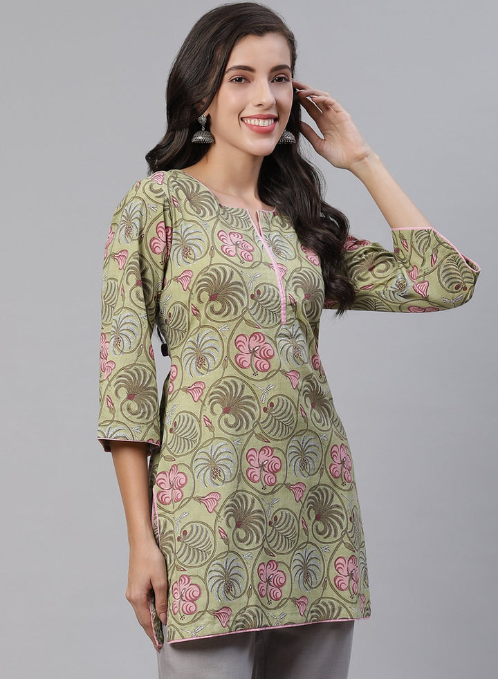 Printed Cotton Short Kurti