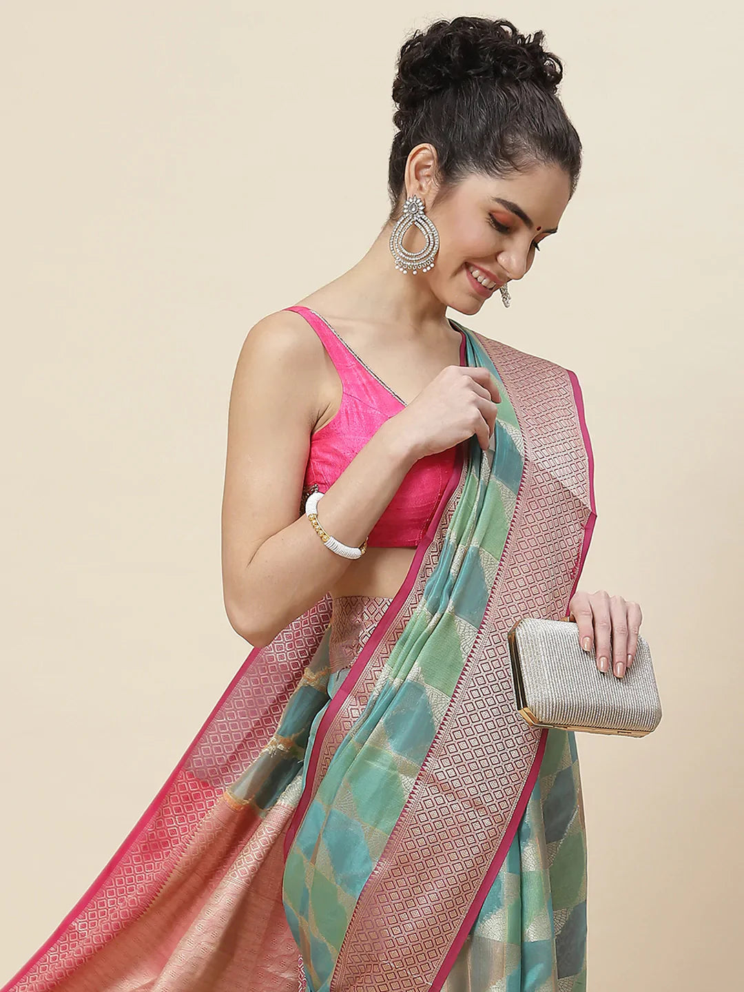 Zari Jaal Cotton Woven Saree