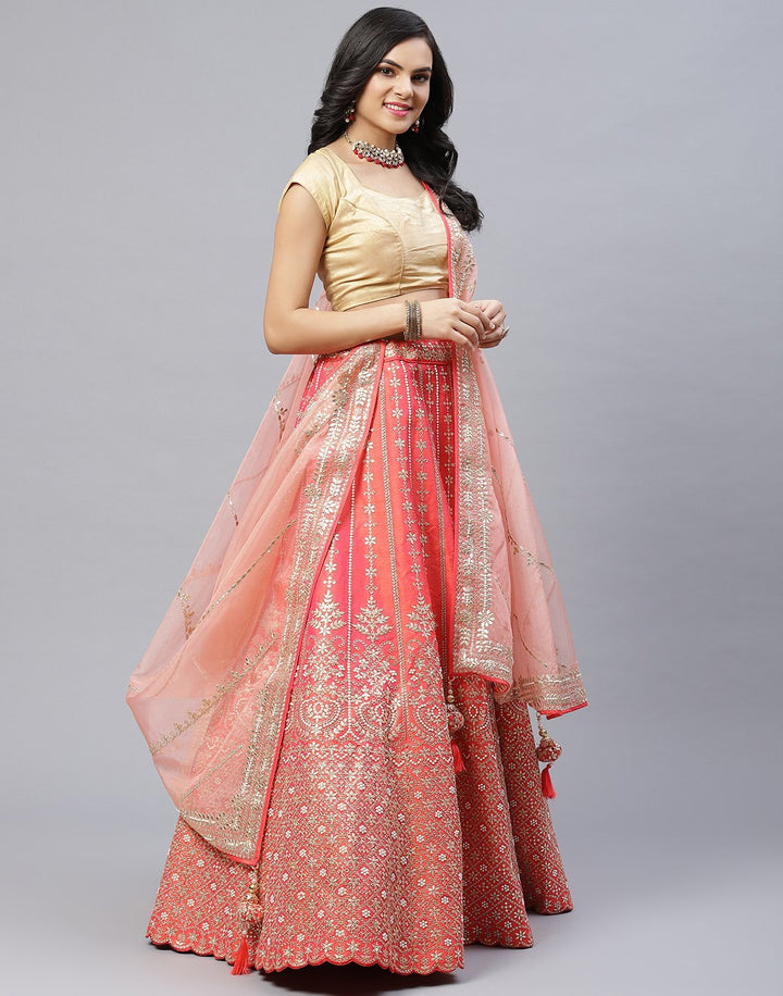Handloom Dupion Lehanga Set