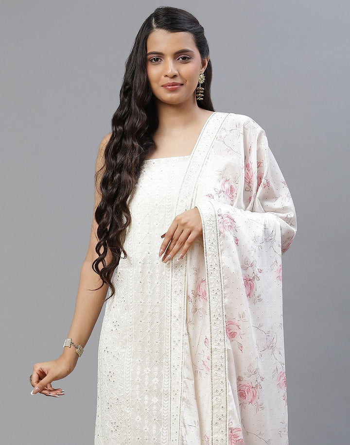 GEORGETTE CHIKANKARI SUIT SET
