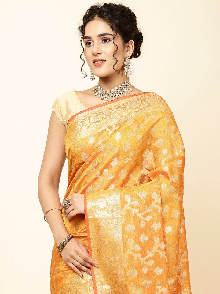 Zari Jaal Woven Cotton Saree