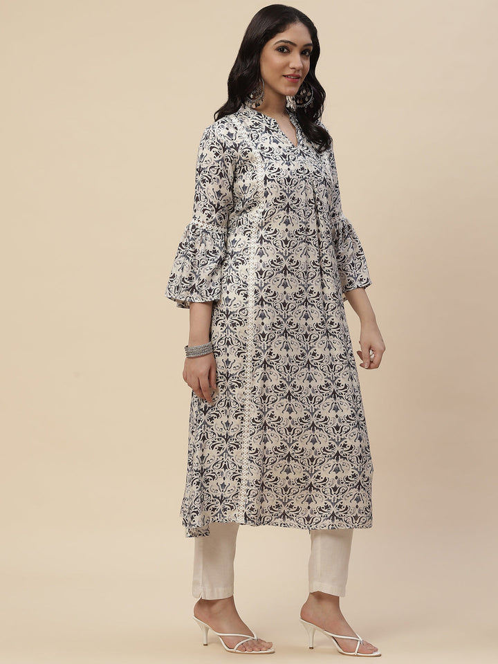 Printed Muslin Kurta