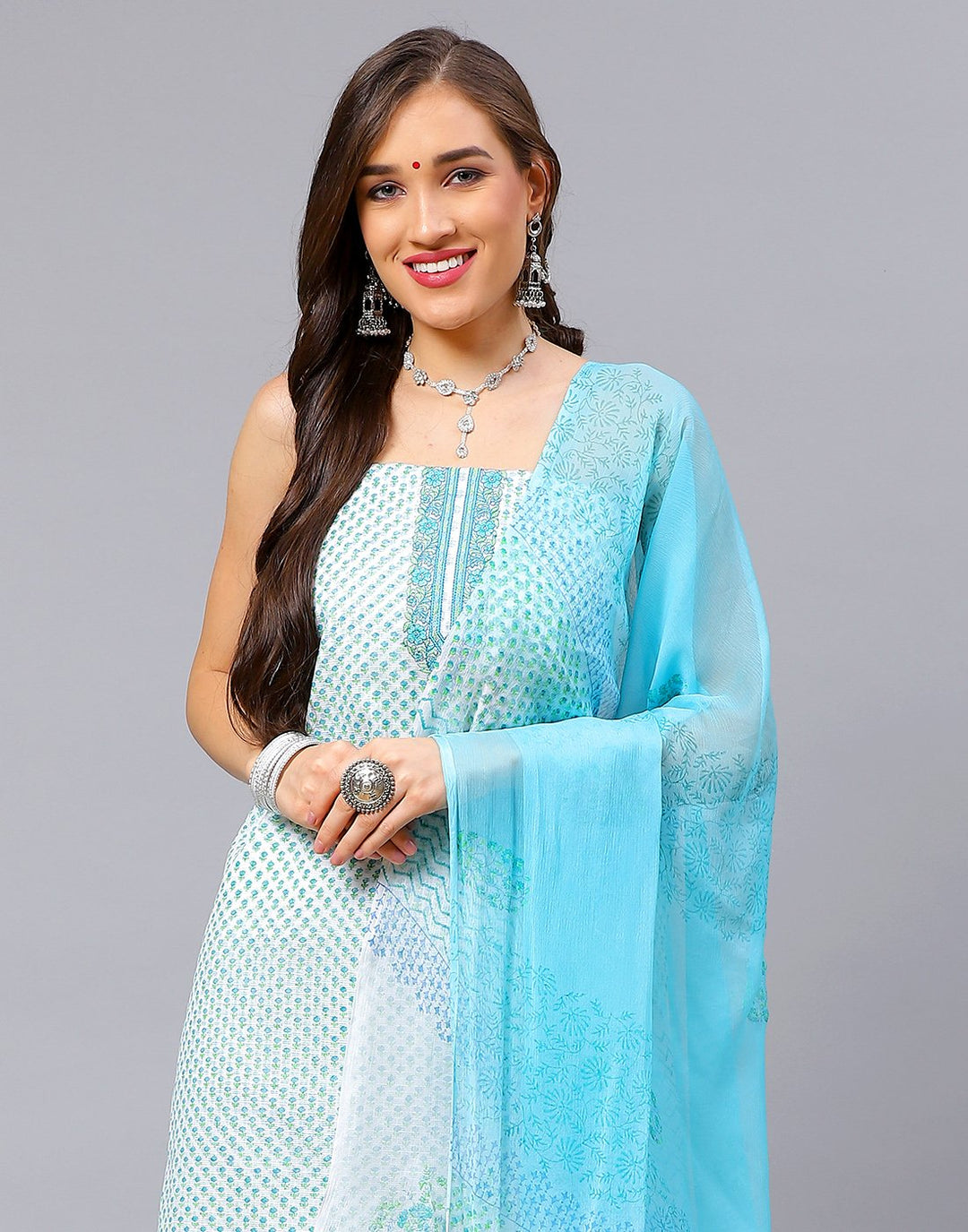 Cotton Embroidered Suit Piece