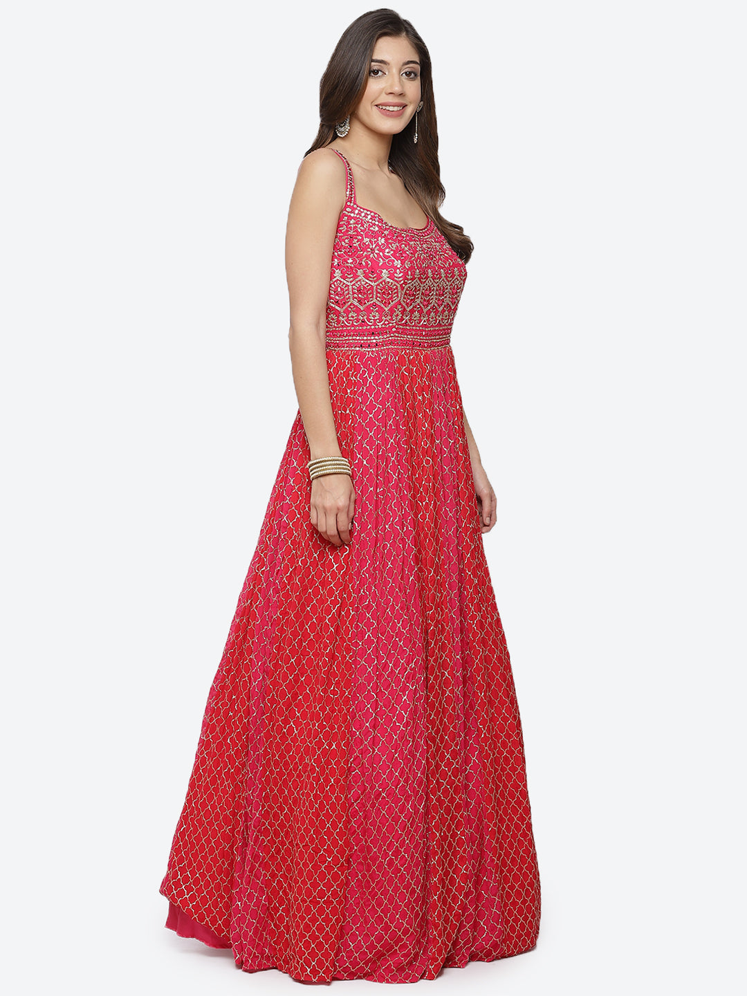 Sequence Work Crepe Stitched Salwar Kameez With Sequence Dupatta
