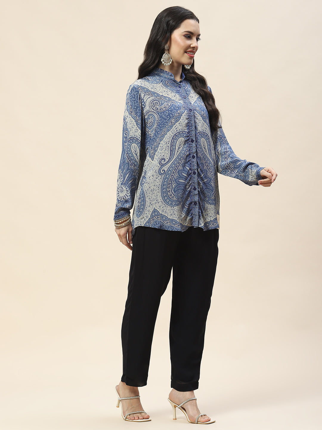 Digital Print Crepe Short Kurta