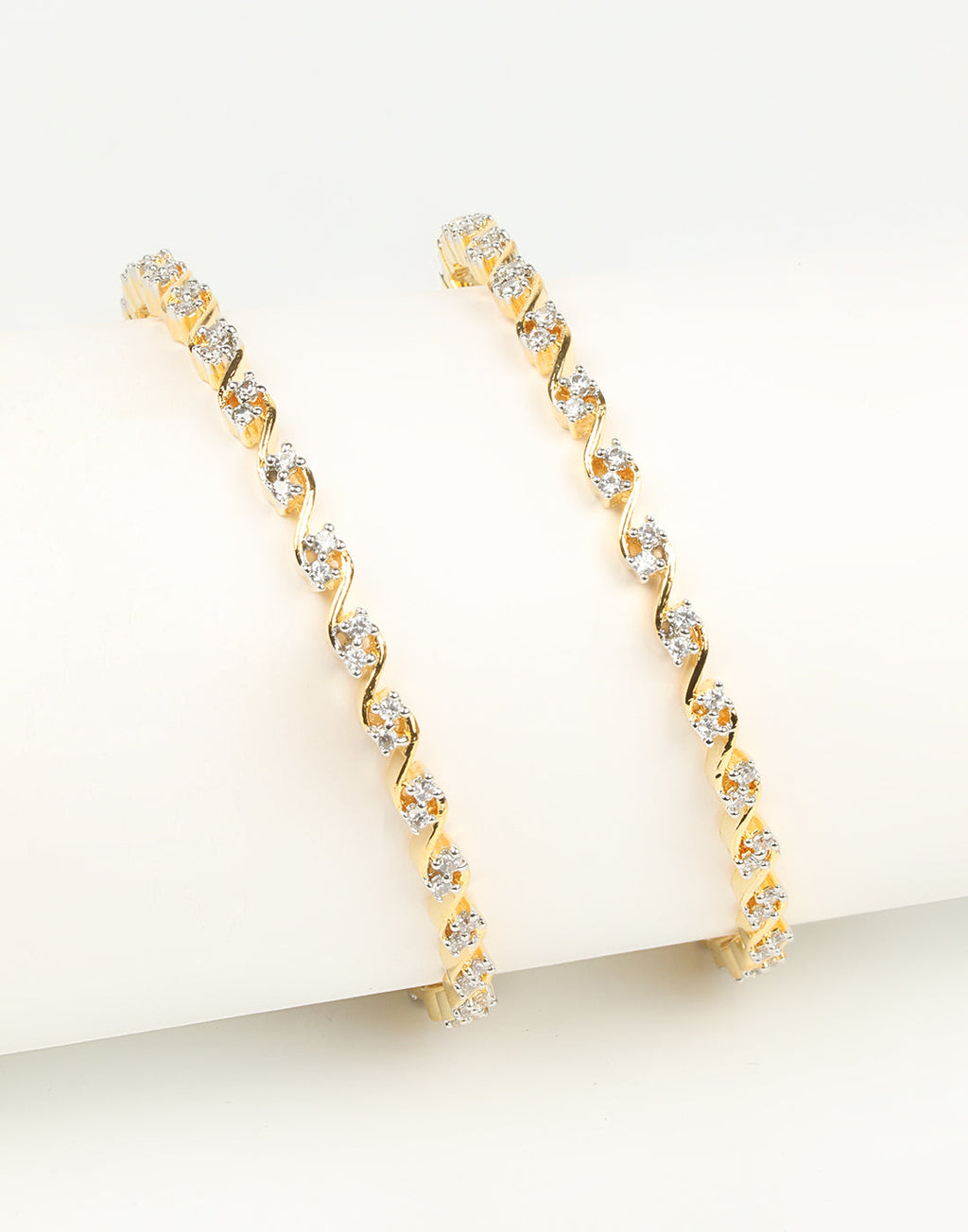 Gold And Diamond Bangles