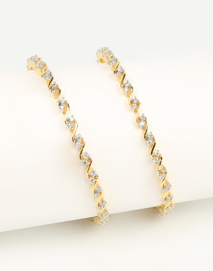 Gold And Diamond Bangles