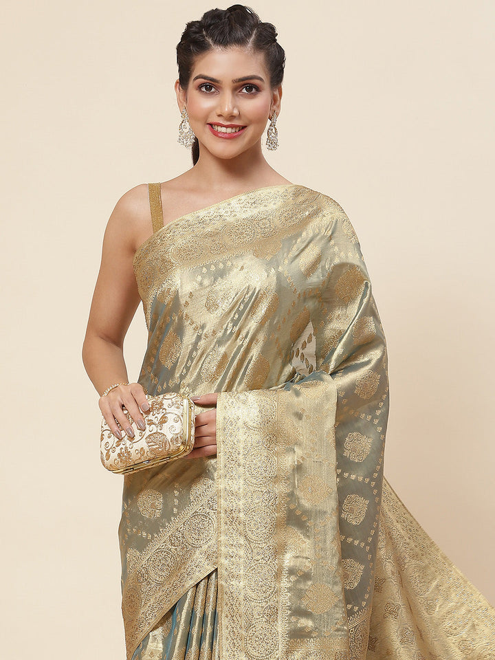 Zari Booti Woven Banarasi Saree