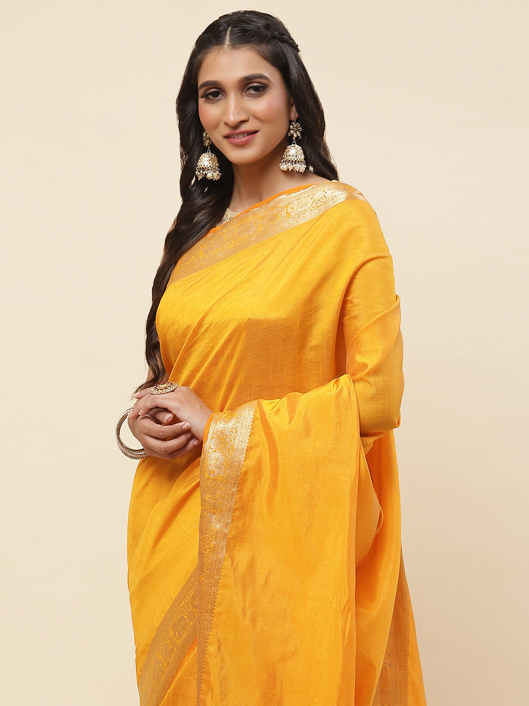 Zari Border Woven Handloom Saree