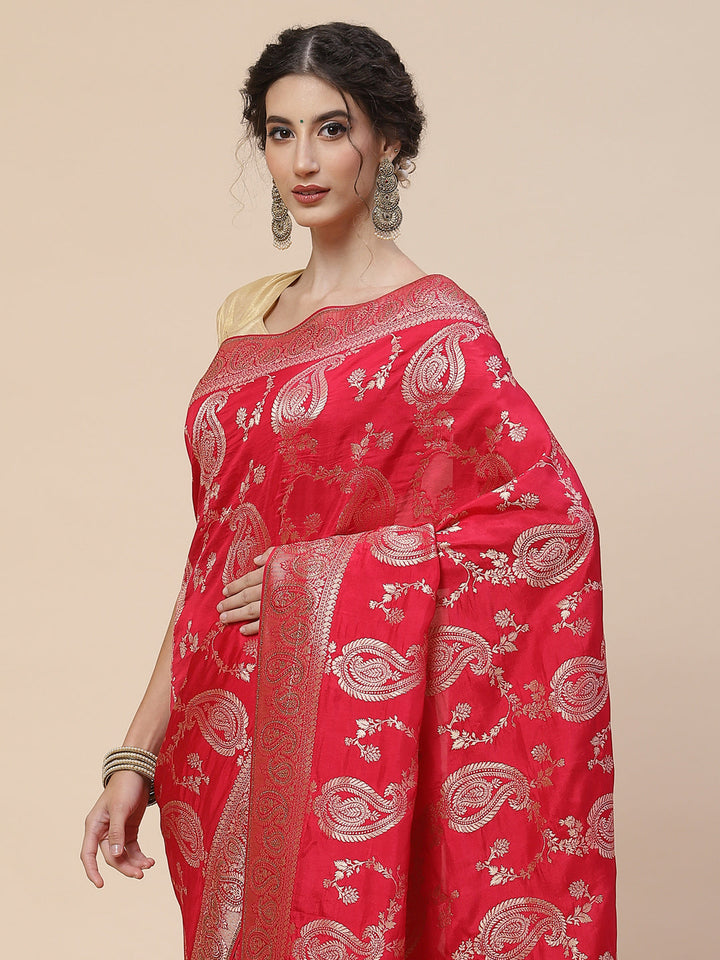 Stone Work Banarasi Embroidered Saree