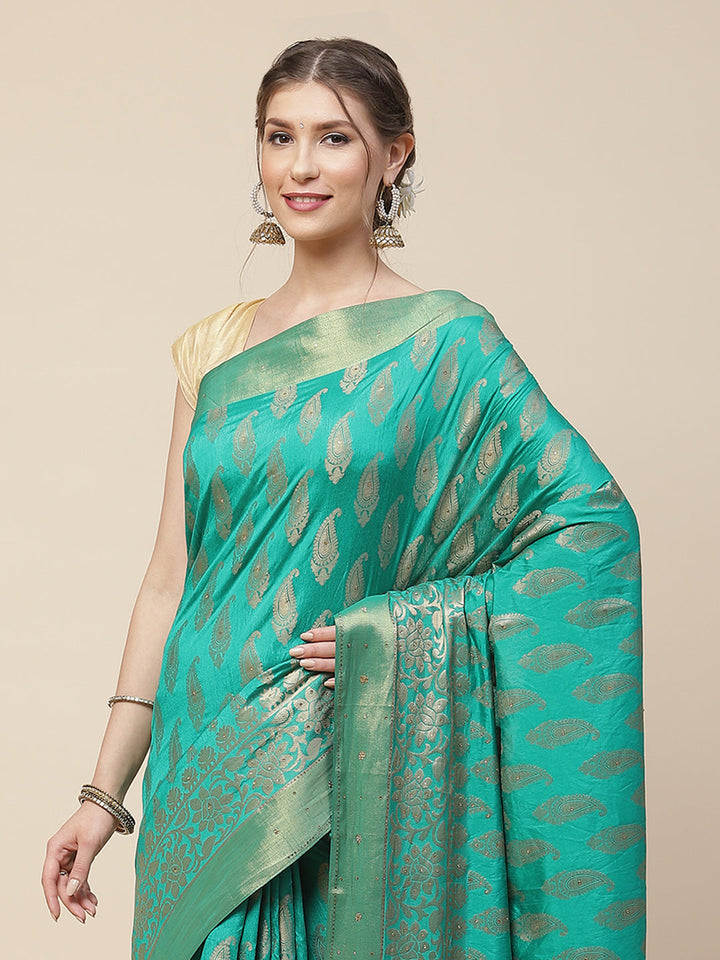 Zari Work Woven Art Handloom Saree