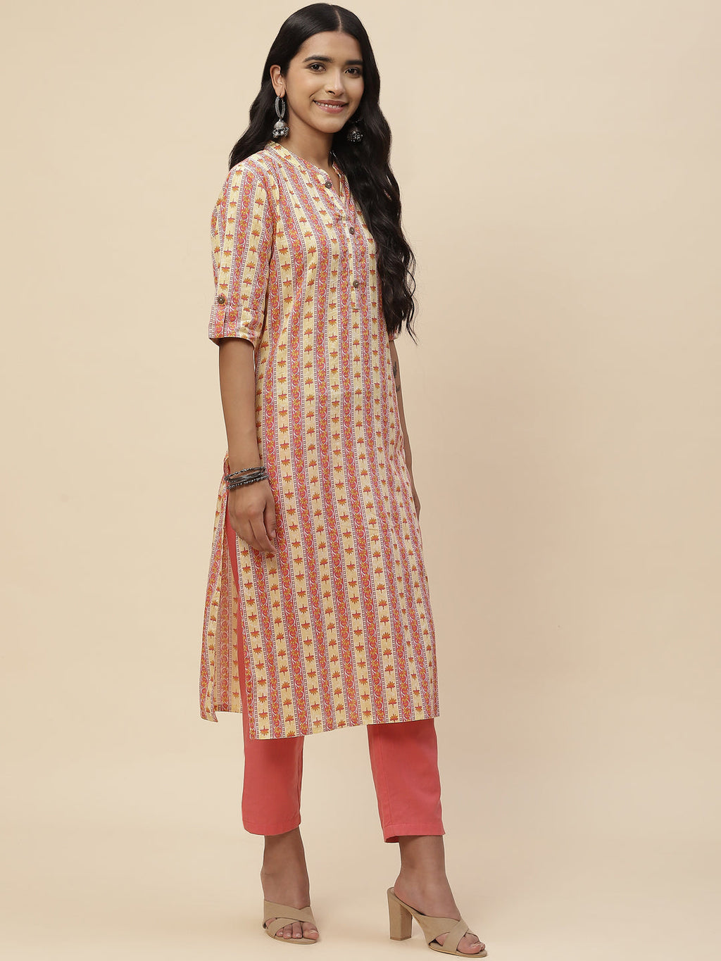Floral Printed Cotton Kurta