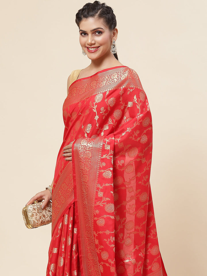Floral Jaal Woven Cotton Saree