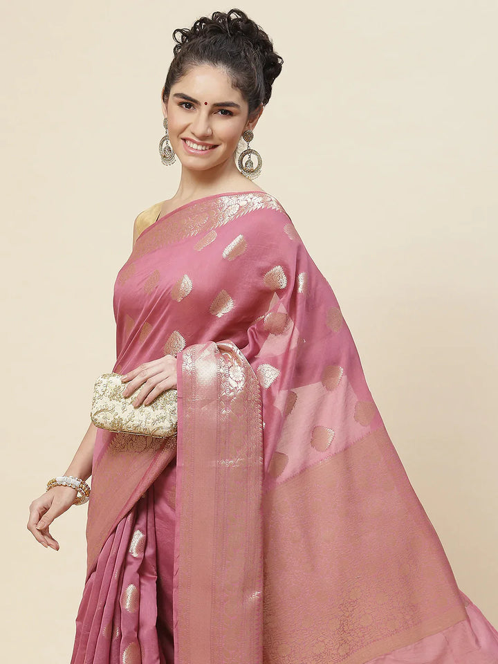 Zari Booti Cotton Woven Saree