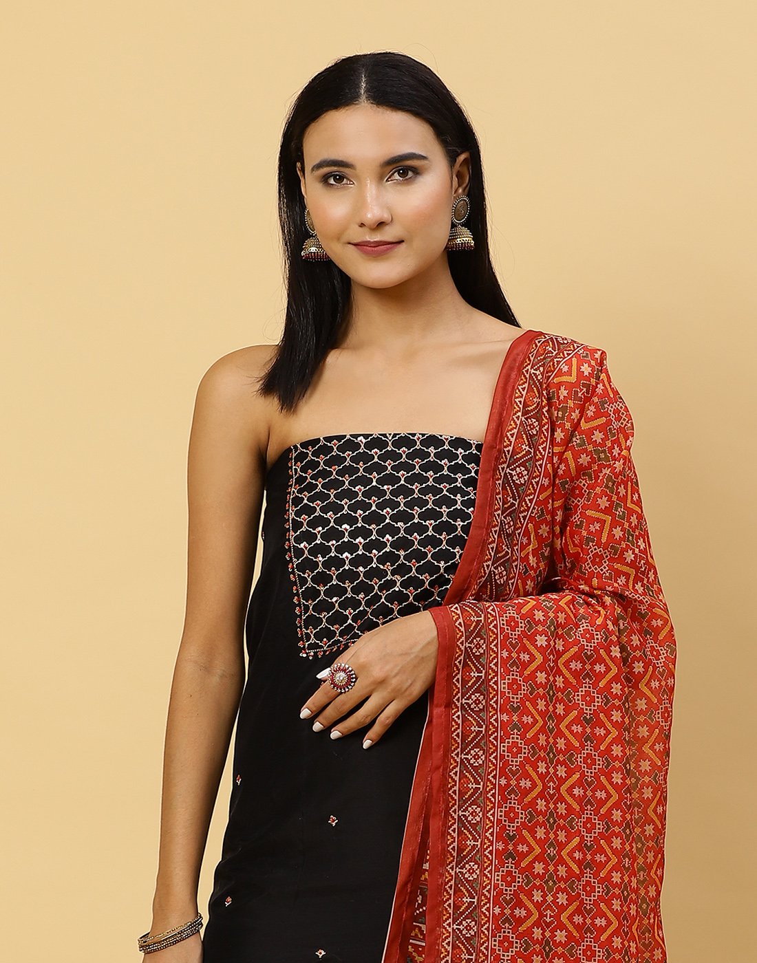 Embroidered Chanderi Suit Piece