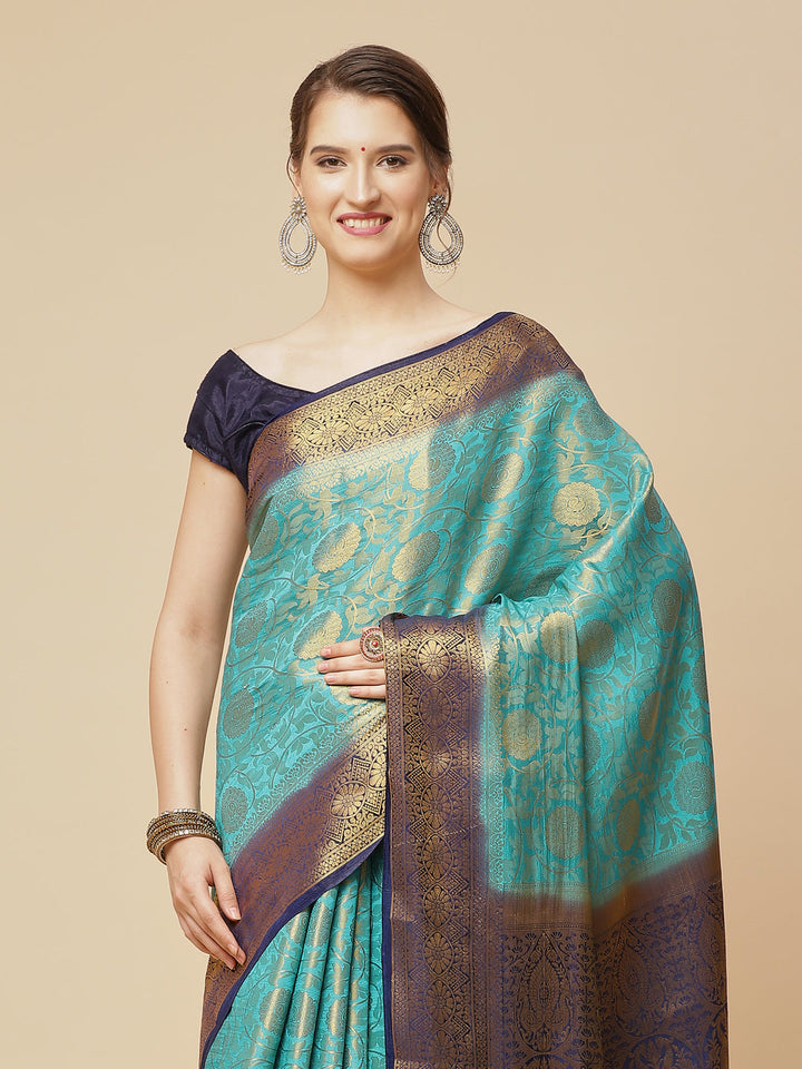 Zari Jaal Art Handloom Woven Saree