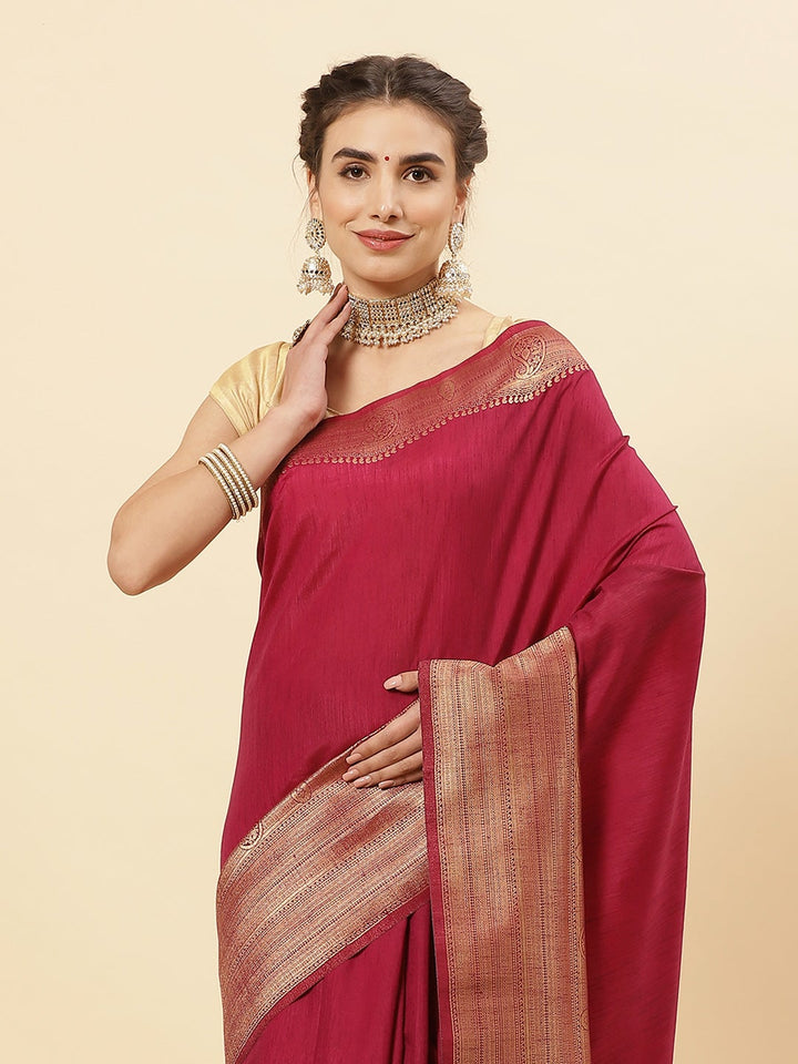 Art Handloom Saree with Zari Border
