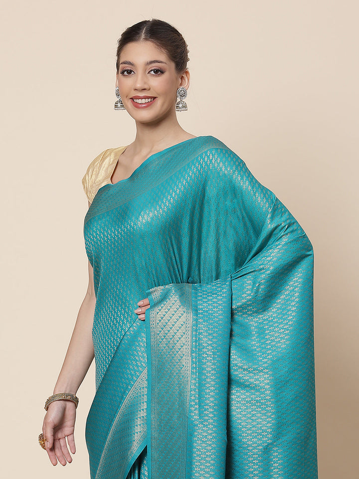 Brocade Zari Jaal Art Handloom Woven Saree