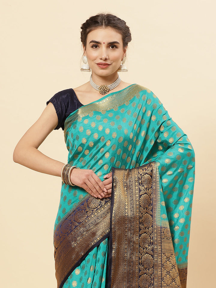 Art Handloom Saree with Zari Border Booti