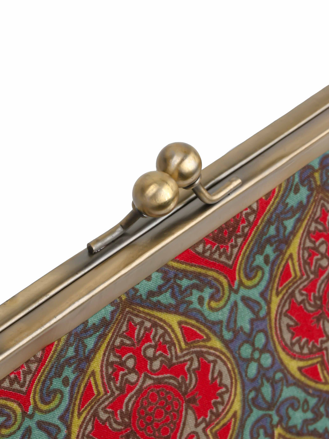 Multicolor Printed Cotton Clutch