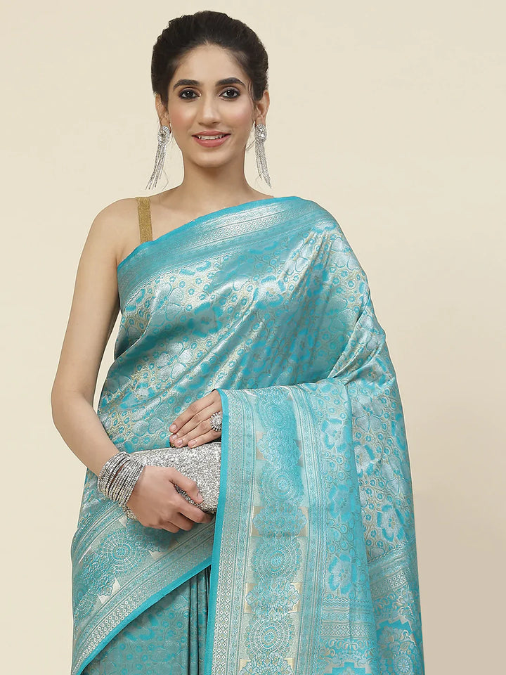 Zari Jaal Handloom Woven Saree
