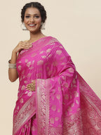 Floral Zari Jaal Handloom Woven Saree