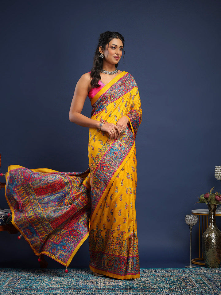 Digital Printed Art Silk Saree