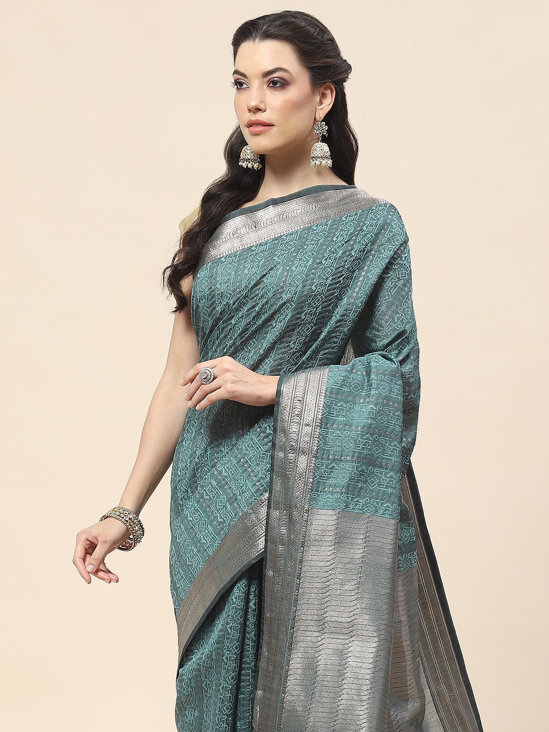 Zari Border Woven Art Tussar Saree