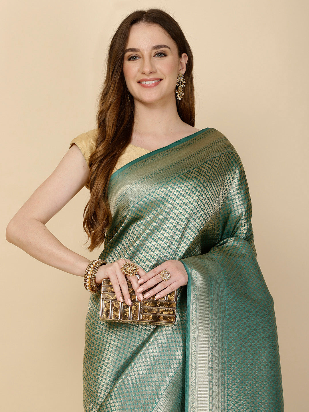 Ethnic Motifs Woven Handloom Saree