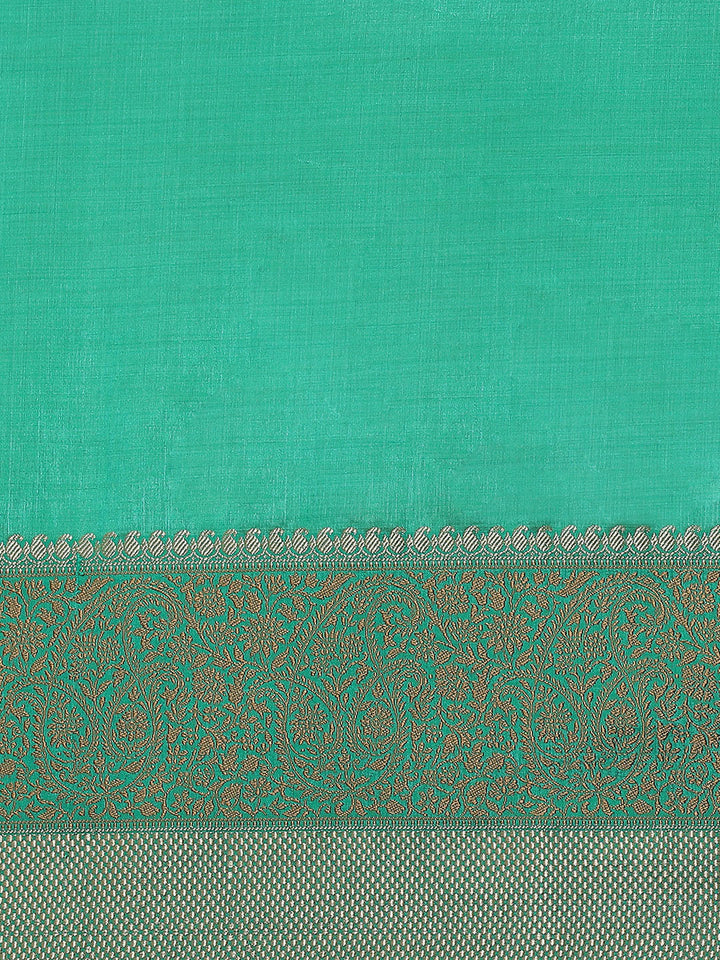 Plain Zari Border Art Handloom Woven Saree