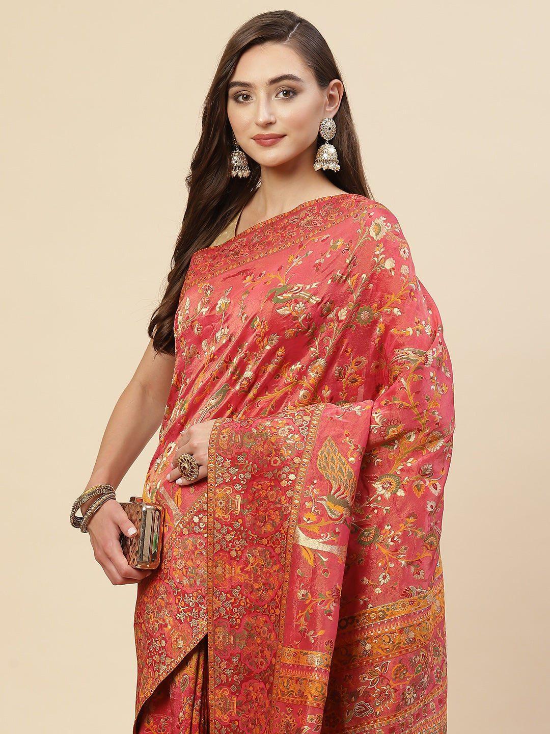 Zari Jaal Handloom Woven Saree