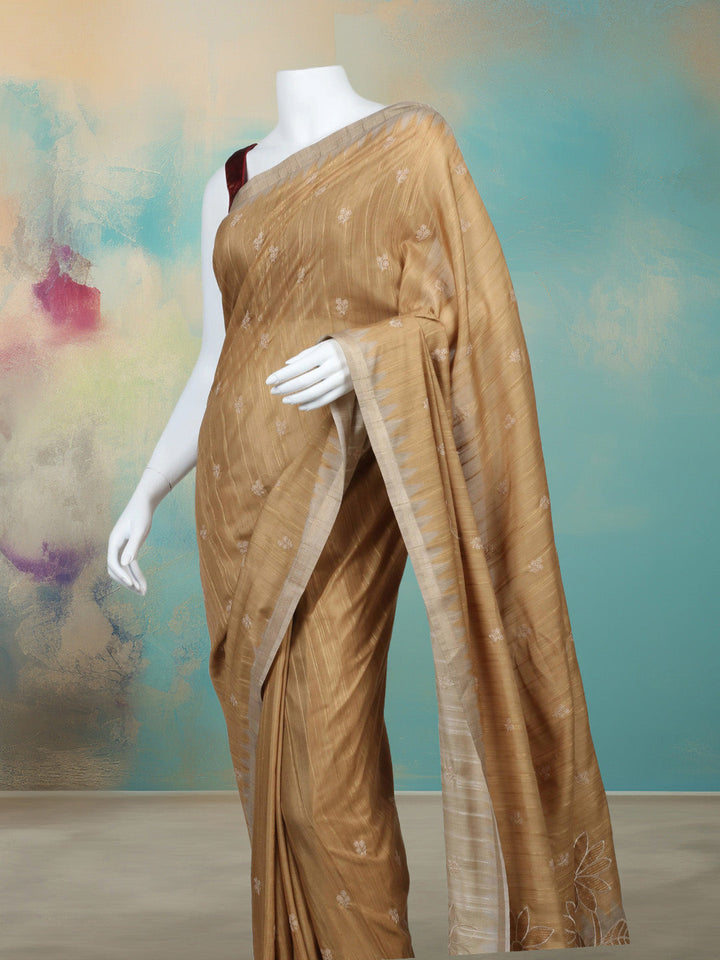 Printed &amp; Embroidered Booti Art Silk Saree