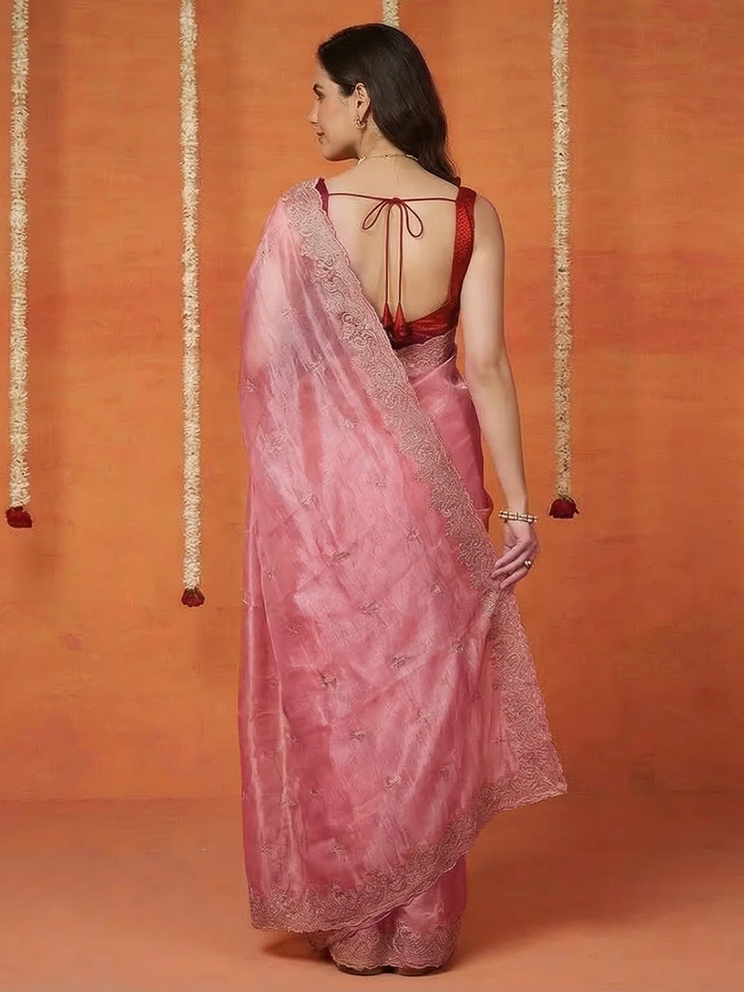 Embroidered Art Silk Saree