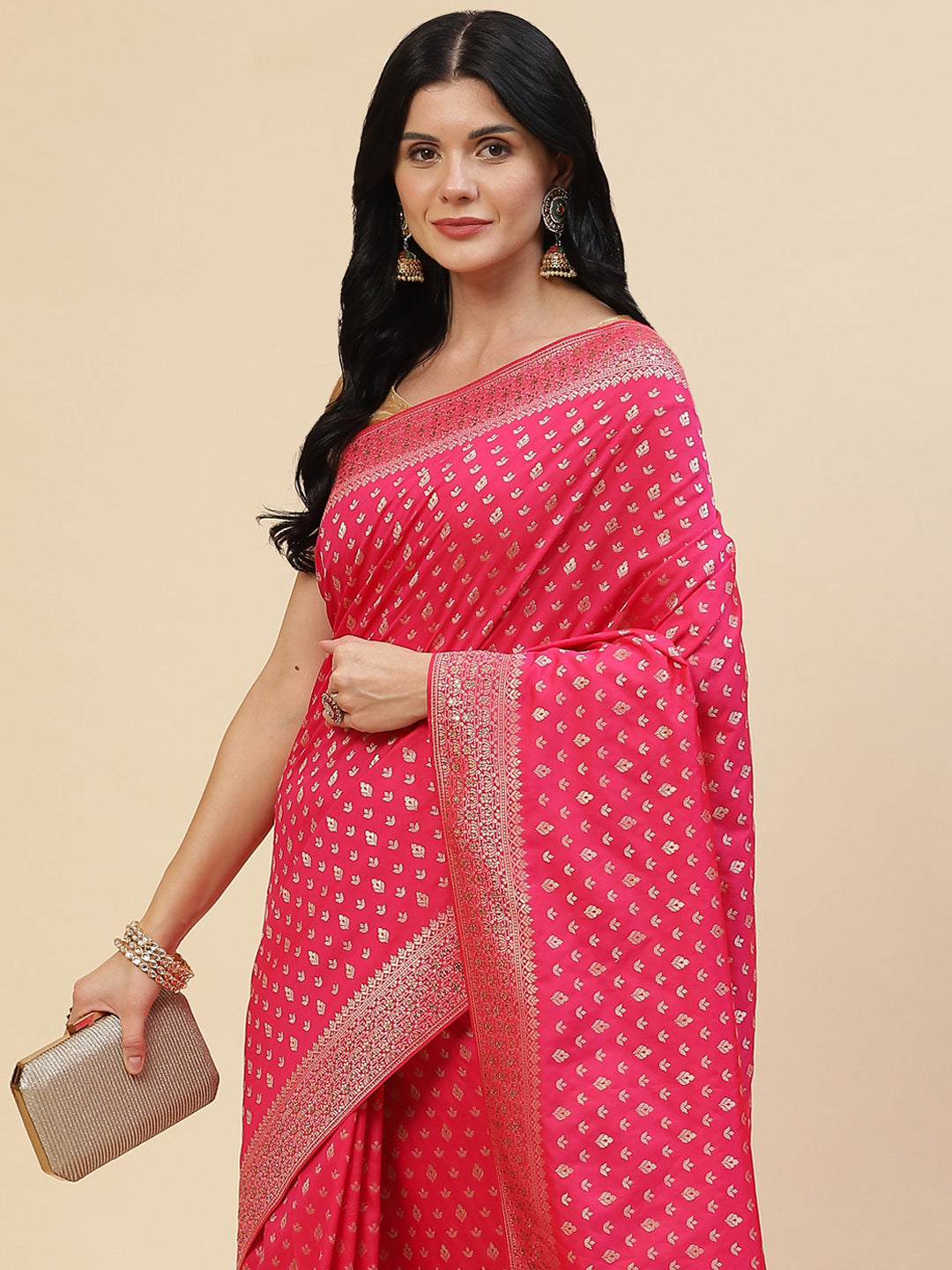 Stone Booti Banarasi Woven Saree