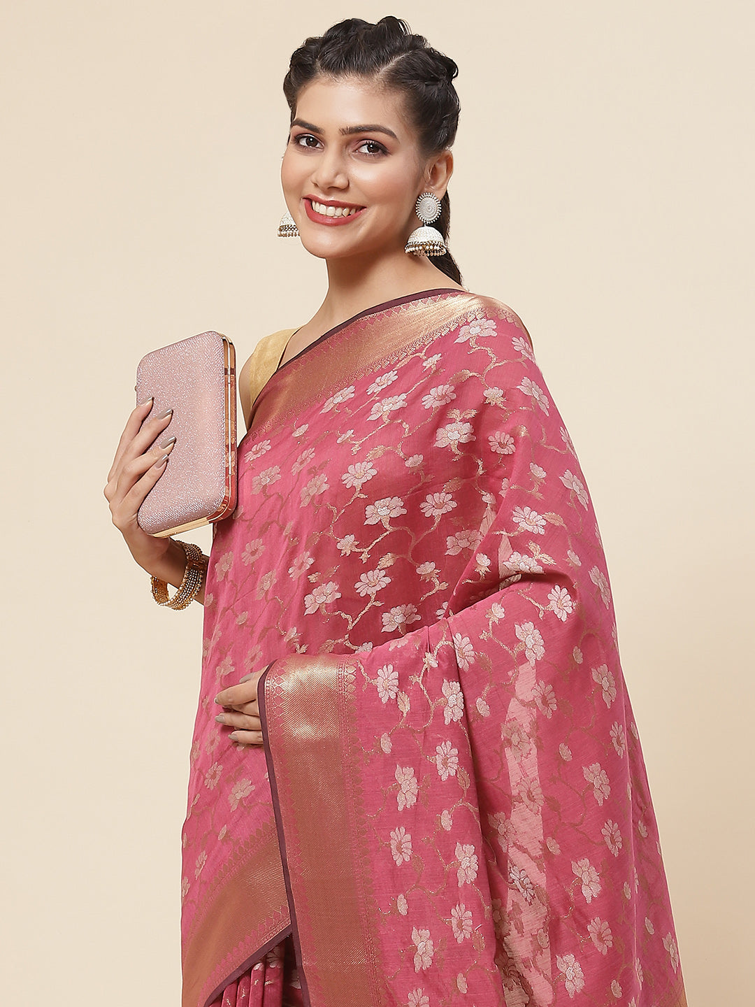 Zari Jaal Woven Cotton Saree