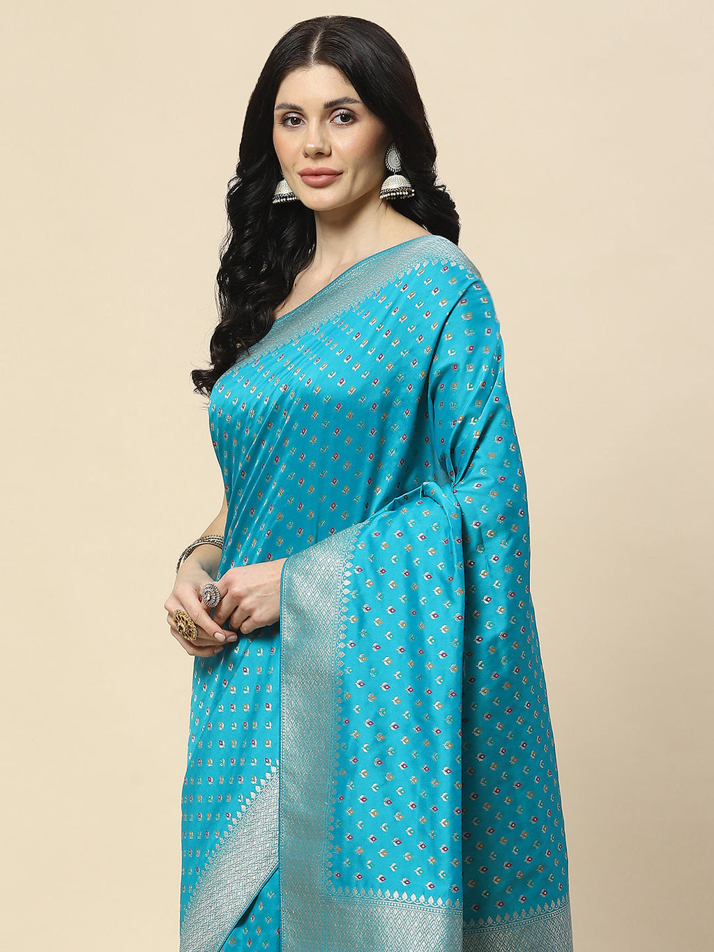 Zari Booti Woven Art Silk Banarsi Saree