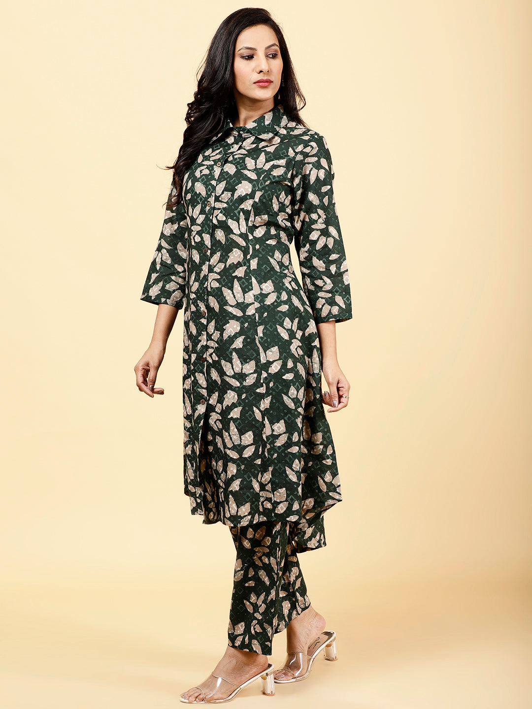 Printed Cotton Kurta With Pants