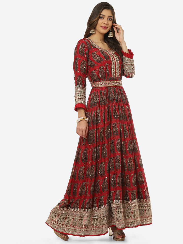 Printed Cotton Kurta With Chridar &amp; Dupatta