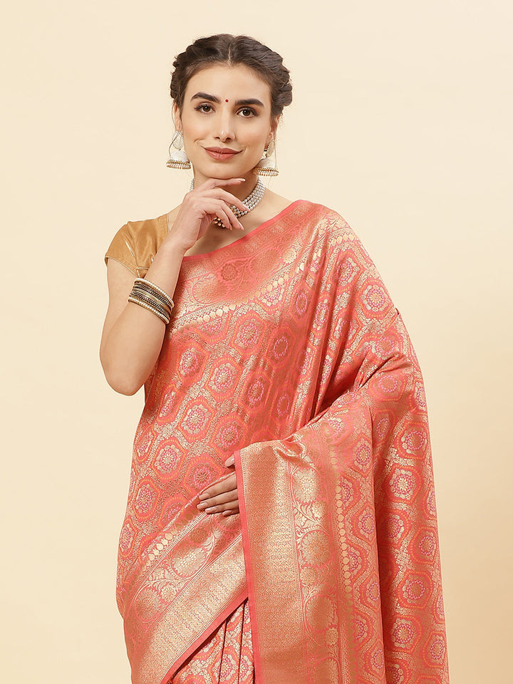 Bandhez Art Handloom Saree with Zari Border