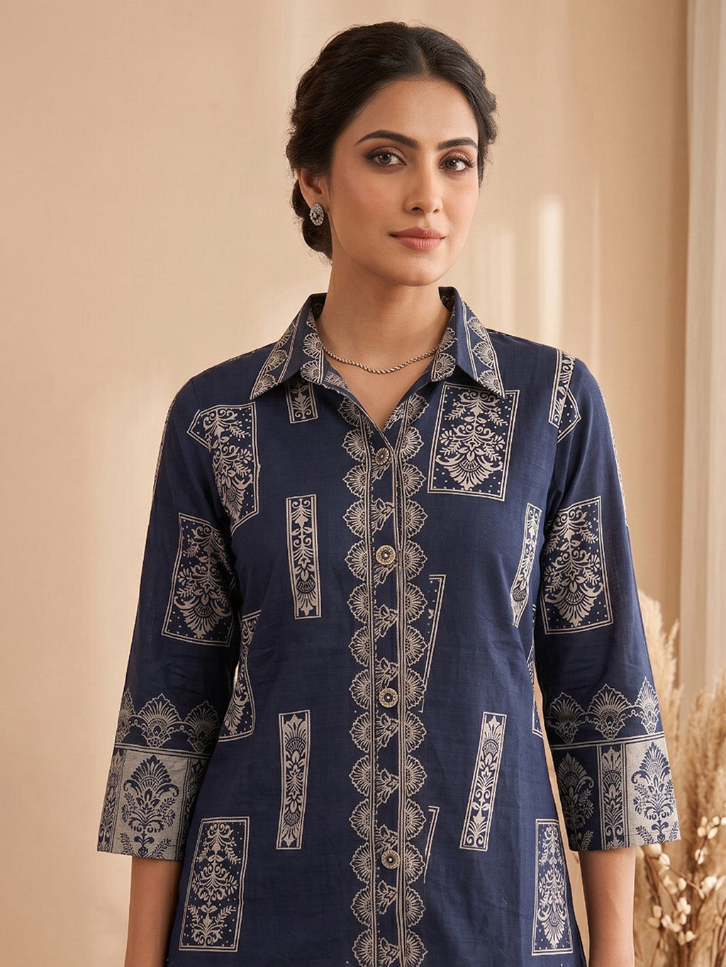 Embroidery Cotton Blend Kurta Set