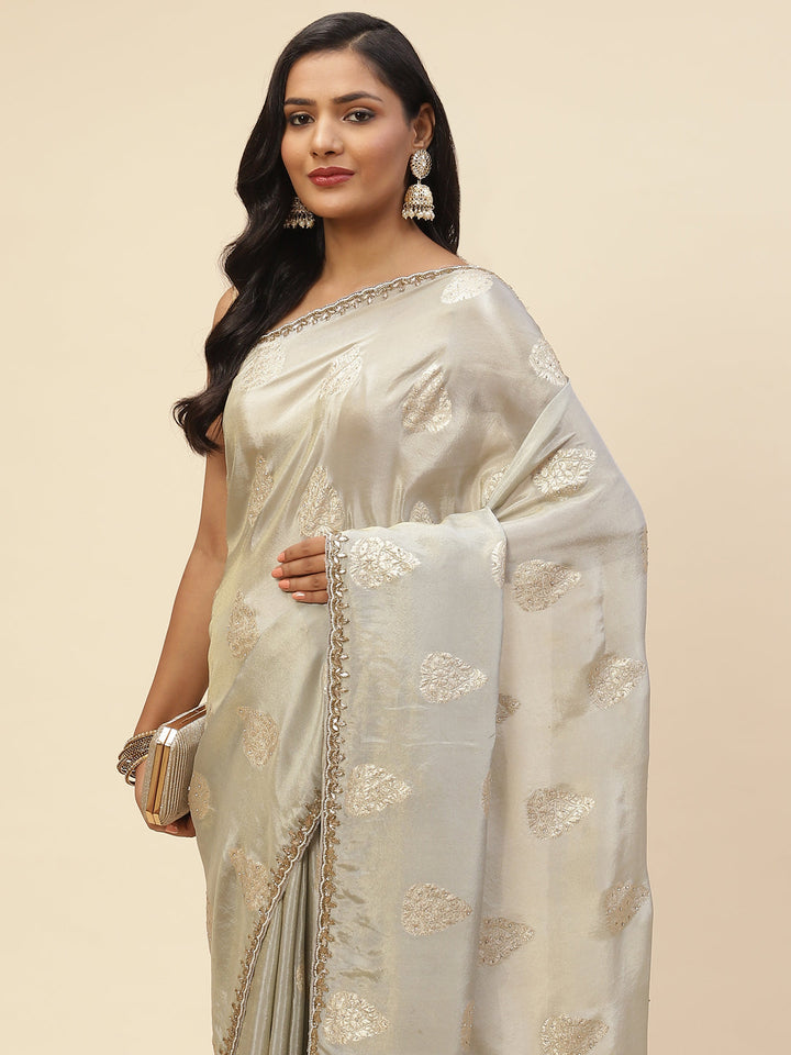 Woven Embroidered Banarasi Saree