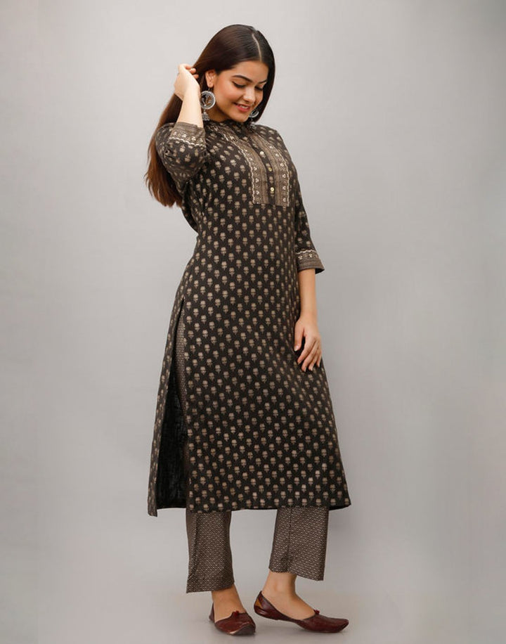 Printed Cotton Kurti With Pant