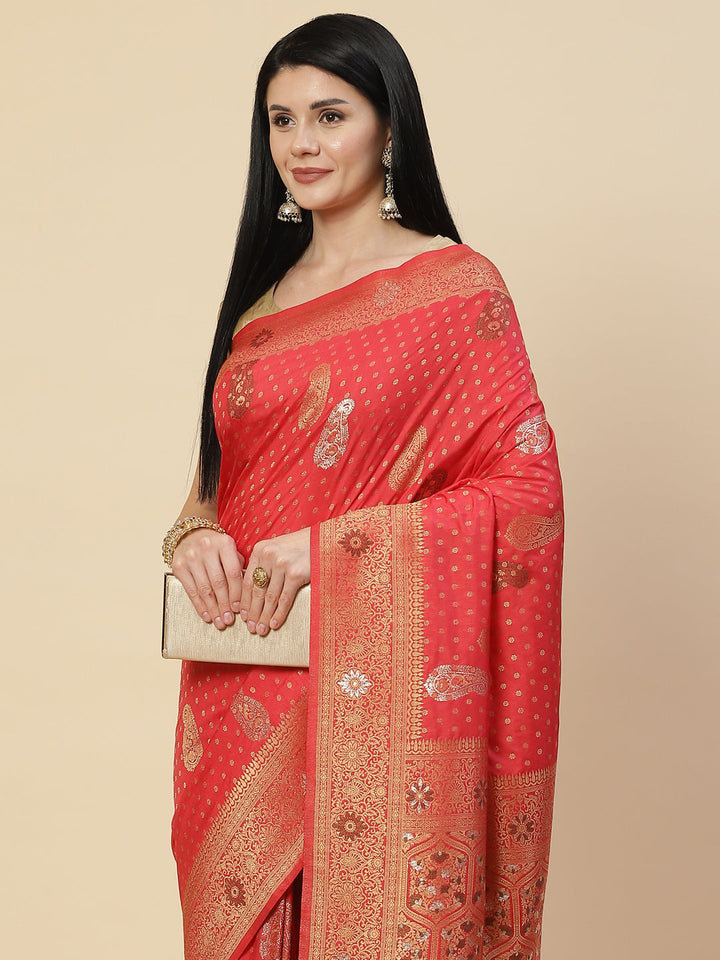 Zari Booti Handloom Woven Saree