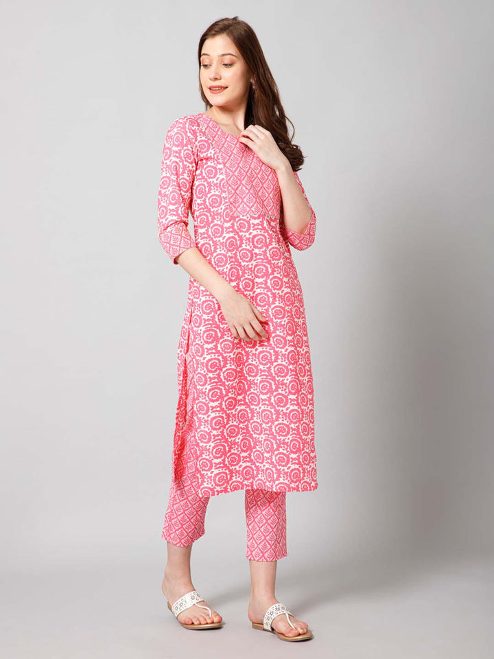 Printed Cotton Kurta Set