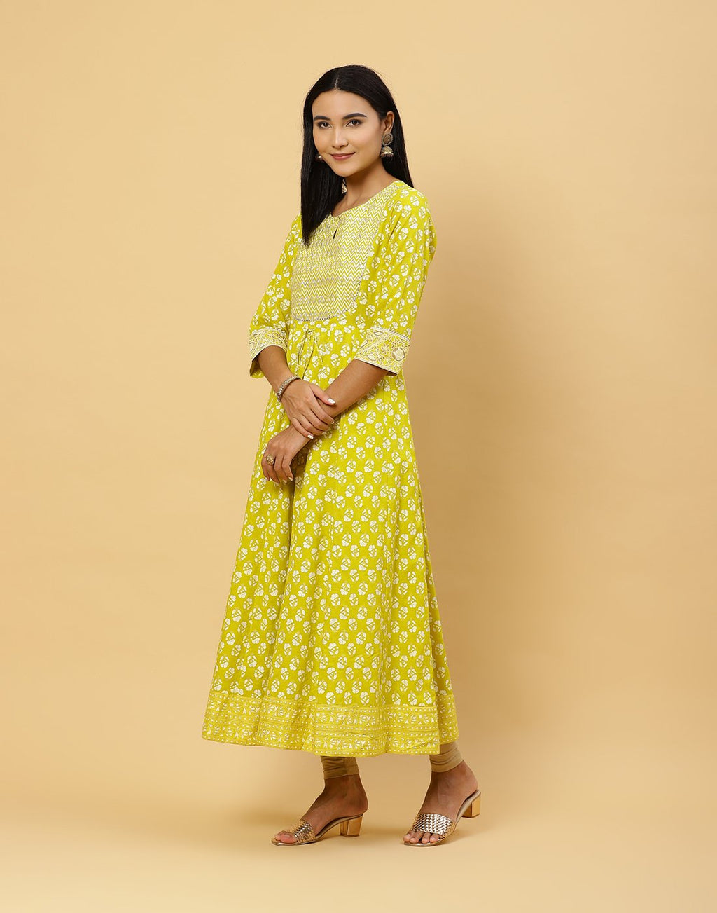 Printed Cotton Anarkali Kurti