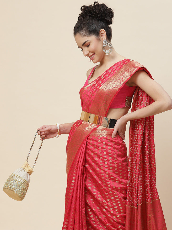 Zari Booti Handloom Woven Saree