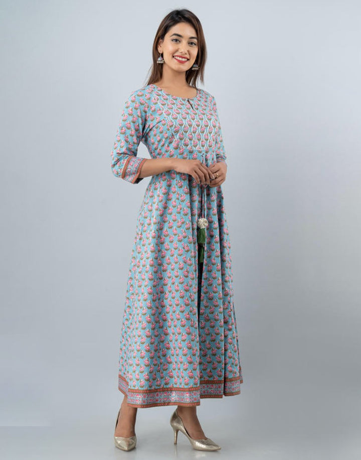 Printed Cotton Anarkali Kurti